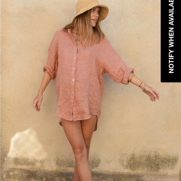 Beachwood Palma Linen shirt - color Gigi - Picture 4 of 4